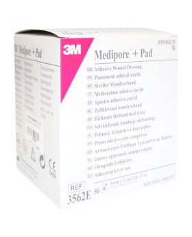 3M Medipore + Pad 5 cm x 7.2 cm 50's