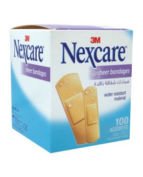 3M Nexcare Sheer  Assorted Bandages 100's