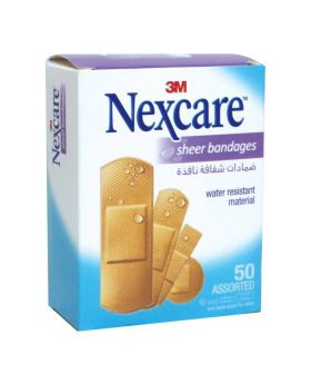 3M Nexcare Sheer Assorted Bandages 50's