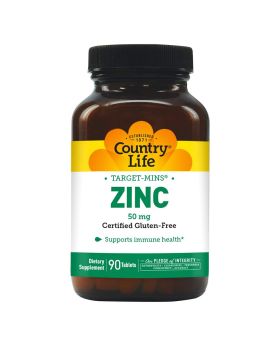 Country Life Zinc Target-Mins® 50 mg Tablets For Immune Health, Pack of 90's