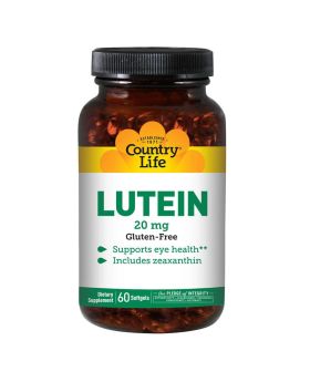 Country Life Lutein 20 mg & Zeaxanthin Softgel For Eye Health, Pack of 60's