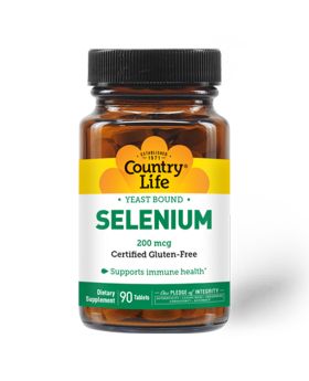 Country Life Selenium 200 mcg Antioxidant & Immune Support Tablets, Pack of 90's