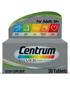 Centrum Silver with Lutein 50+ Adult Multivitamin Tablets, Pack of 30's