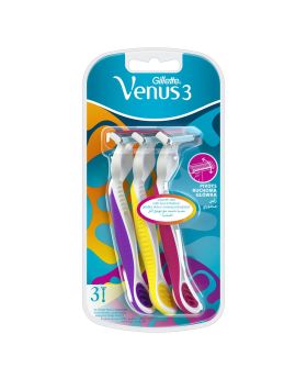 Gillette Simply Venus 3 Plus Disposable Razor For Women, Pack of 3's