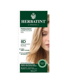 Herbatint 8D Light Golden Blonde Hair Color Gel 150 mL