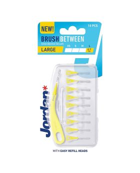 Jordan Clinic Brush Between Interdental Brushes For Gum Health, Large, Pack of 10's