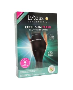 Lytess Excel Slim Flash Flat Tummy Capris Black L/XL PF00759A