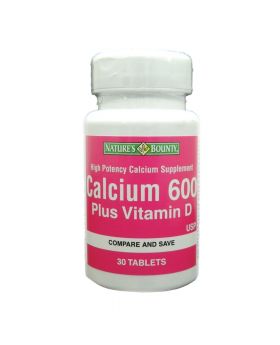Nature's Bounty Calcium 600 Plus Vitamin D Tablets 30's