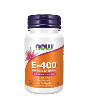 Now E-400 Vitamin E 400IU Antioxidant Softgel For Immune & Heart Support, Pack of 50's