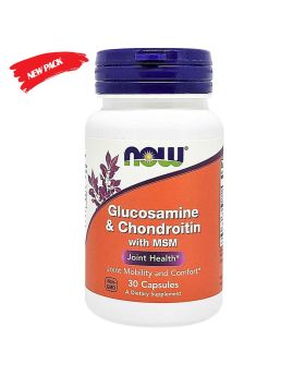 Now Glucosamine & Chondroitin With MSM Capsules For Joint Health, Pack of 30's