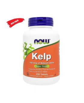 Now Kelp Iodine 150 mcg Tablets For Healthy Thyroid Function, Pack of 200's