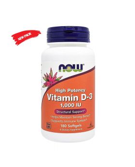 Now Vitamin D-3 1000IU Softgels 180's
