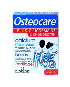 Vitabiotics Osteocare Plus Calcium Supplement Tablets With Glucosamine And Chondroitin, Pack of 60's