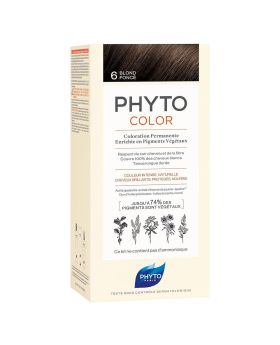 Phyto Phyto Color Permanent Hair Color Treatment Kit With Milk Developer & Colouring Cream Shade 6 Dark Blonde