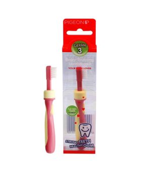 Pigeon Lesson 3 Training Tooth Brush Pink 10111