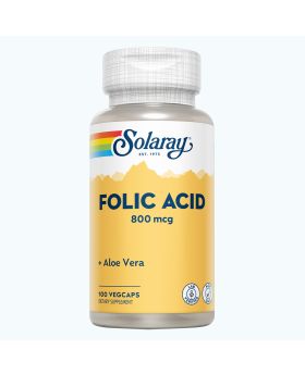 Solaray Folic Acid 800 mcg Veg Capsules 100's