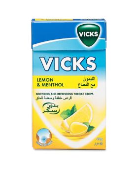 Vicks Soothing & Refreshing Throat Drops With Lemon & Menthol 40g