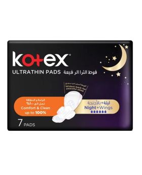 Kotex Ultra Thin Night Time Pads With Wings 7's