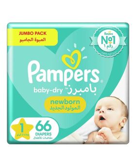 Pampers® New Born Baby Dry Jumbo Pack 66’s 10510