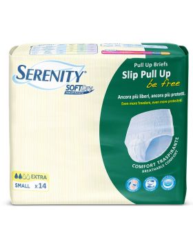 Serenity Soft Dry Transpirente Slip Pull Up Briefs, Small, Pack of 14's