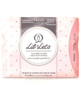 Lil-Lets Super Soft Long Ultra Pads With Wings 12's