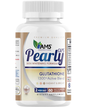 AMS Pearly Skin Whitening Glutathione Supplement Capsules For Radiant & Bright Skin, Pack of 60's