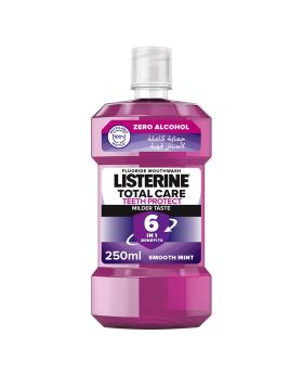 Listerine Total Care Teeth Protect Mild Taste Fluoride Mouthwash With Zero Alcohol 250ml