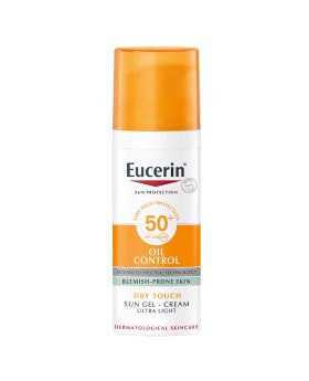 Eucerin Sun Oil Control SPF 50+ Sunscreen Gel Cream With Dry Touch & Anti-Shine Effect For Blemish Prone Skin 50ml