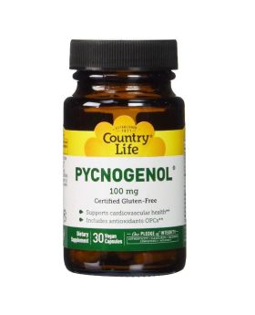Country Life Pycnogenol 100 mg Antioxidant Vegan Capsules, Pack of 30's