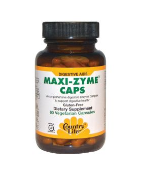 Country Life Maxi-Zyme Extra Strength Digestive Support Supplement Capsules, Pack of 60's