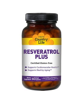 Country Life Resveratrol Plus Vegan Capsules For Heart Health, Pack of 60's