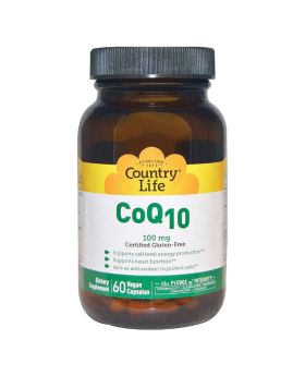 Country Life Antioxidant CoQ10 100 mg Vegan Capsules For Heart Health, Pack of 60's