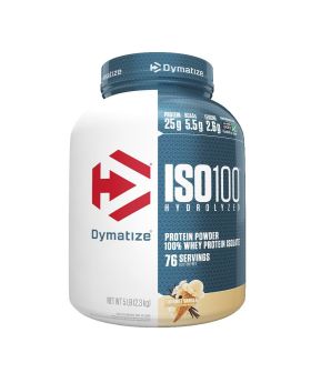 Dymatize ISO 100 Fast Absorbing Protein Powder, 100% Whey Protein Isolate, Gourmet Vanilla, 2.3kg
