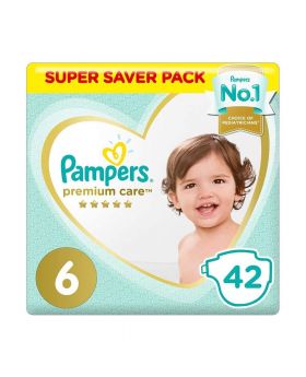 Pampers Premium Care Size 6 +15 kg Jumbo Pack 42's
