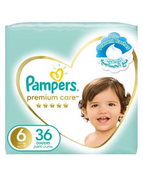 Pampers Premium Care Softest Best Skin Protection Diapers, Size 6, For 13+ Kg Baby, Pack of 36's