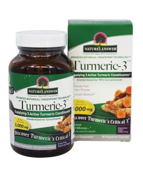 Nature's Answer Turmeric 3 12,800 mg Herbal Equivalent Vegan Capsules For Bone & Joint Health, Pack of 90's