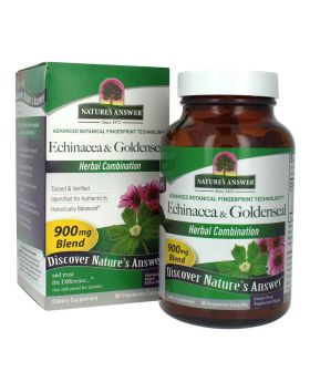 Nature's Answer Echinacea & Goldenseal 900mg Vegan Capsules For Immunity, Pack of 90's