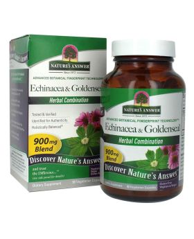 Nature's Answer Echinacea & Goldenseal 900mg Vegan Capsules For Immunity, Pack of 60's