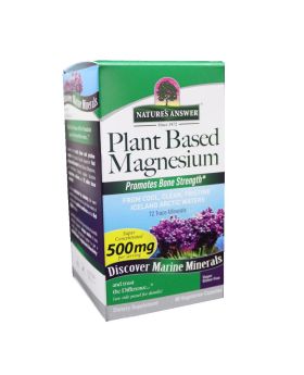Nature's Answer Plant Based Magnesium 500mg Vegan Capsules For Bone & Muscle Health, Pack of 90's