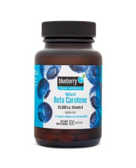 Blueberry Naturals Betacarotene 25,000IU Softgels 100's B0012