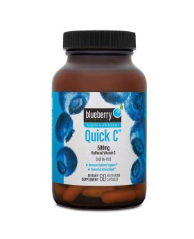 Blueberry Naturals Buffered Quick C 500 mg Vegetarian Capsules 60's B0128