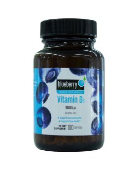 Blueberry Naturals Vitamin D3 1000 IU Softgels 100's