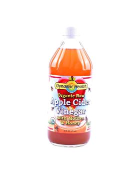 Dynamic Health Organic Raw Apple Cider Vinegar With Mother & Honey 473 mL
