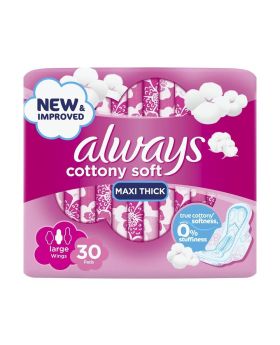 Always Cotton Soft Large with Wings Pads 30's 30097
