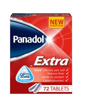 Panadol Extra Optizorb Tablets For Fever And Pain Relief, Pack of 72's