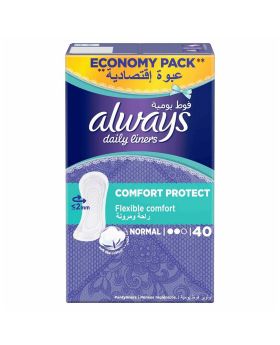 Always Daily Liners Comfort Protect, Normal Pantyliners, Pack of 40's