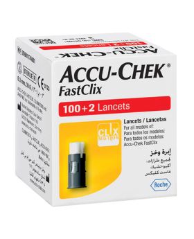 Accu-Chek FastClix Lancets For Diabetic Blood Glucose Testing, Pack of 102's