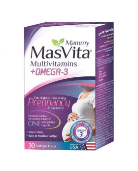 Masvita Mammy Multivitamins + Omega 3 Soft gel Capsules 30's