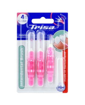 Trisa Interdental Brush Pink 1.3 mm Size 4, 002738