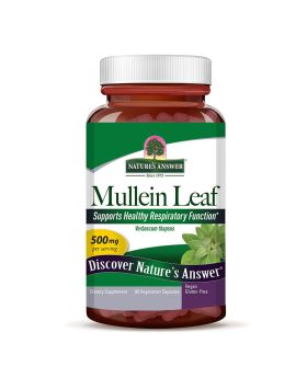 Nature's Answer Mullein Leaf 500mg Vegan Capsules For Respiratory Health, Pack of 90's